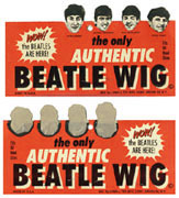 Original Beatles wig header card
