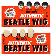 Re-issue Beatles wig header card