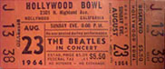 Hollywood Bowl Ticket 1964
