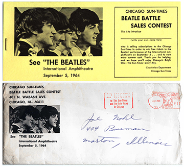 Chicago Sun Times Beatle Battle Sales Contest promotion