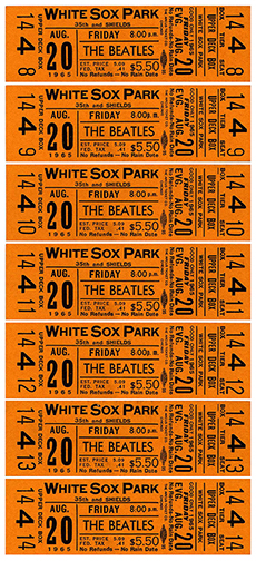 Chicago 1965 sequential tickets