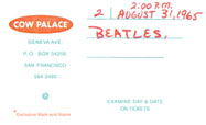 Cow Palace ticket envelope