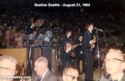 Beatles on stage in Seattle, August 21, 1964