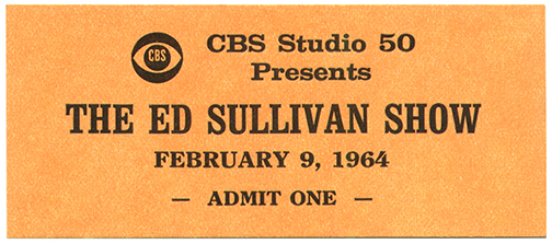 Ed Sullivan ticket 2/09/1964