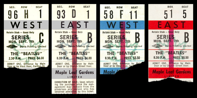Toronto tickets 1964