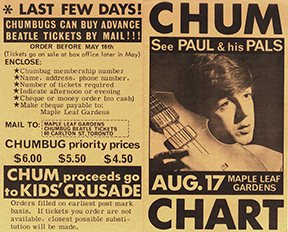 CHUM Radio station ticket contest ad